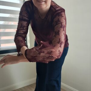 Nina kanten top bordeaux - Afbeelding 2