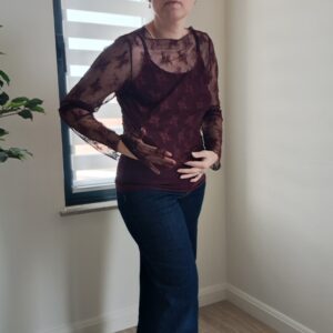 Nina kanten top bordeaux - Afbeelding 3
