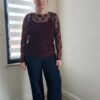Nina kanten top bordeaux