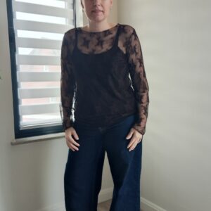 Nina kanten top zwart
