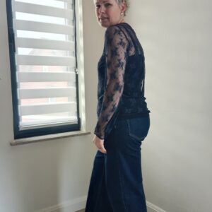 Nina kanten top donkerblauw - Afbeelding 5