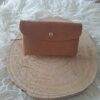 Leren portemonnee Camel