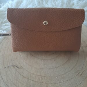 Leren portemonnee Camel - Afbeelding 2