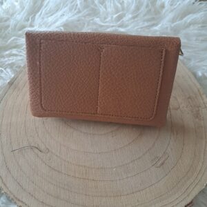 Leren portemonnee Camel - Afbeelding 3