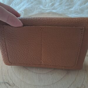 Leren portemonnee Camel - Afbeelding 4