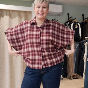 Julie blouse bordeaux - Afbeelding 2