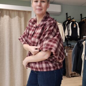 Julie blouse bordeaux - Afbeelding 3