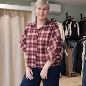 Julie blouse bordeaux - Afbeelding 5